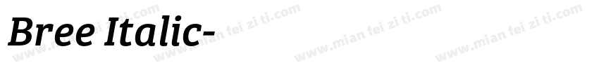 Bree Italic字体转换